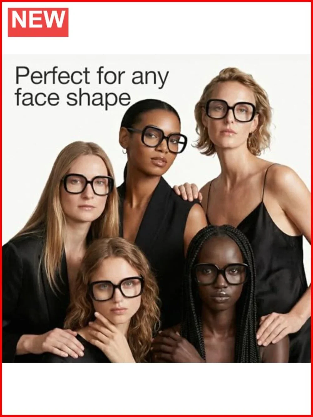Oversized Blue Light Glasses Women Retro Fashion Computer Glasses Anti-Glare